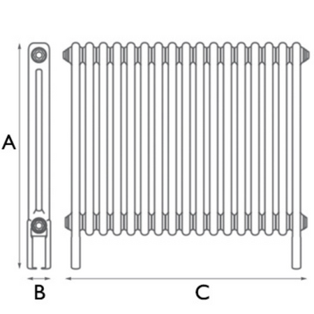Carron Enderby 2 Column, 17 Section Steel Radiator (1 size) - Brand New Bathrooms