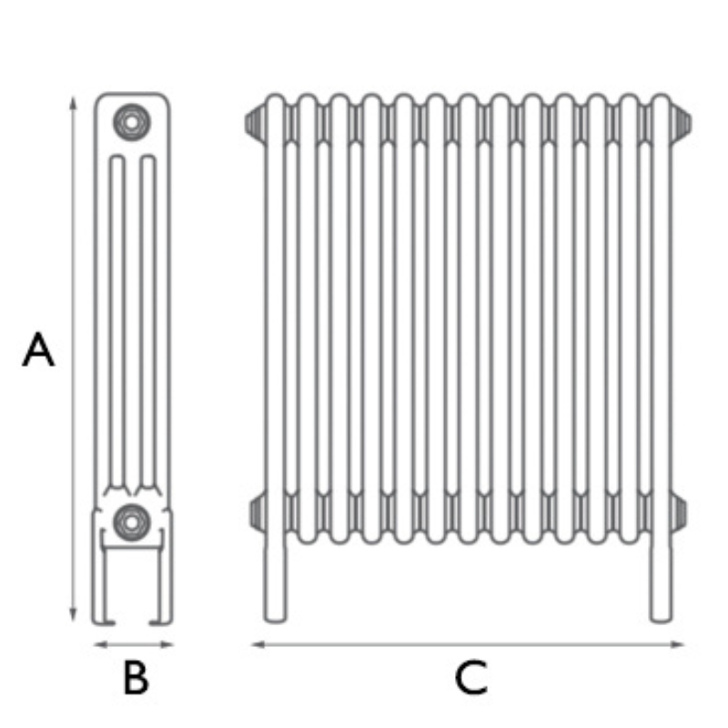 Carron Enderby 3 Column, 13 Section Steel Radiator (1 size) - Brand New Bathrooms