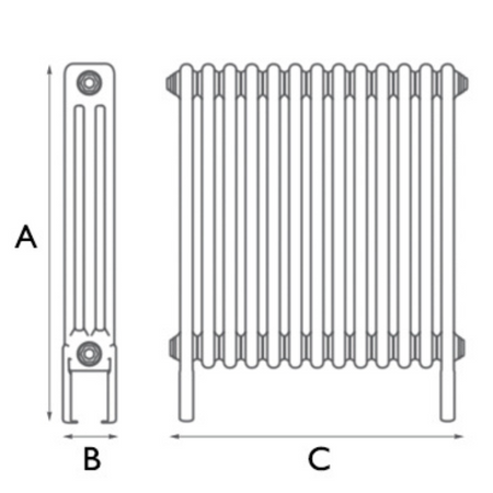 Carron Enderby 3 Column, 13 Section Steel Radiator (1 size) - Brand New Bathrooms
