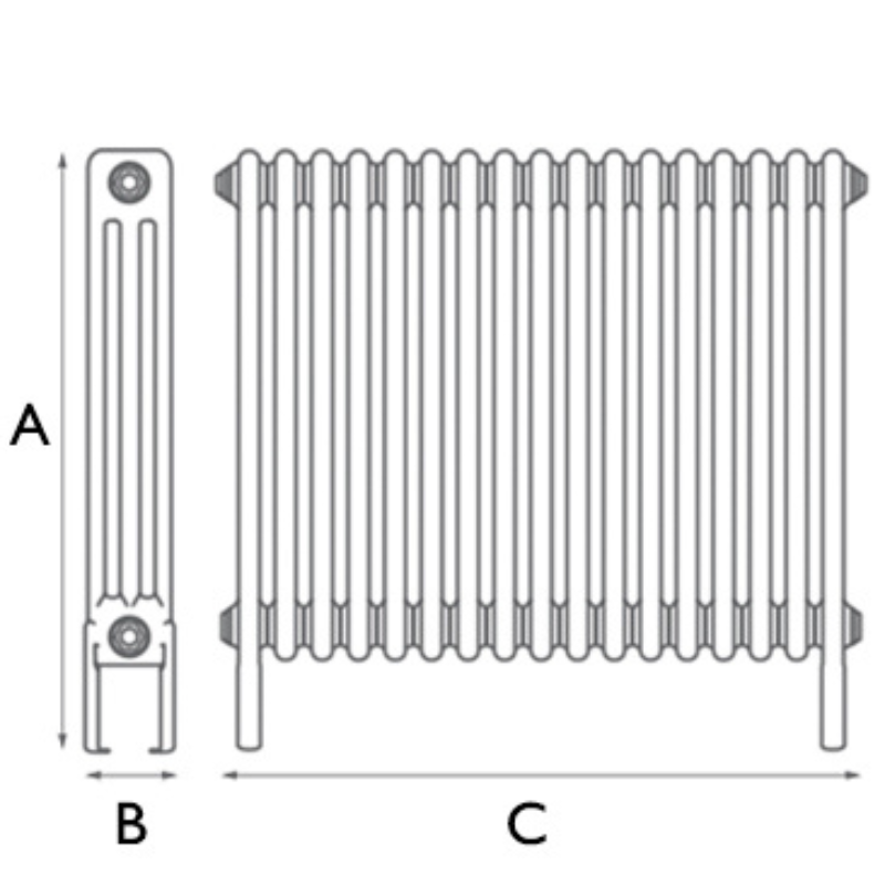 Carron Enderby 3 Column, 17 Section Steel Radiator (1 size) - Brand New Bathrooms