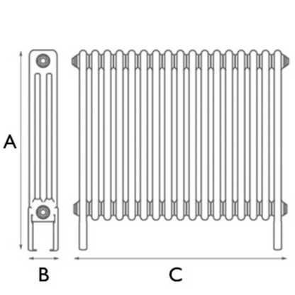Carron Enderby 3 Column, 17 Section Steel Radiator (1 size) - Brand New Bathrooms