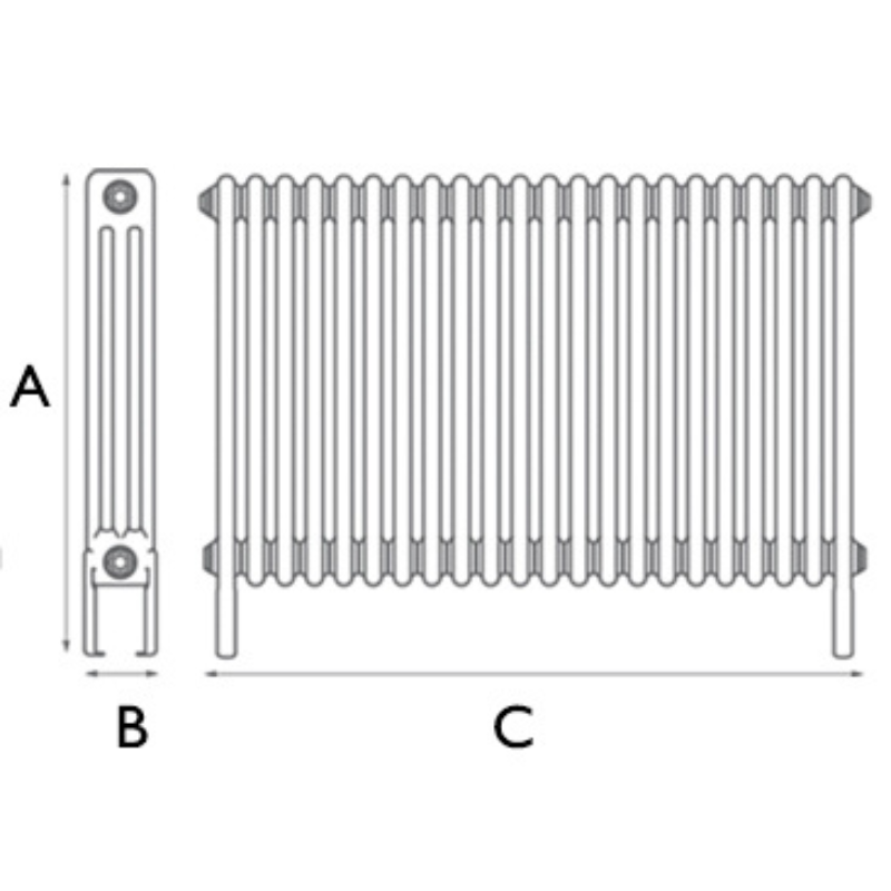 Carron Enderby 3 Column, 22 Section Steel Radiator (1 size) - Brand New Bathrooms