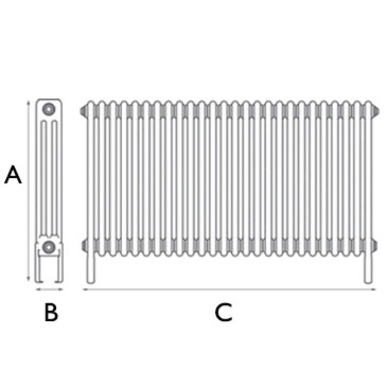 Carron Enderby 3 Column, 26 Section Steel Radiator (1 size) - Brand New Bathrooms