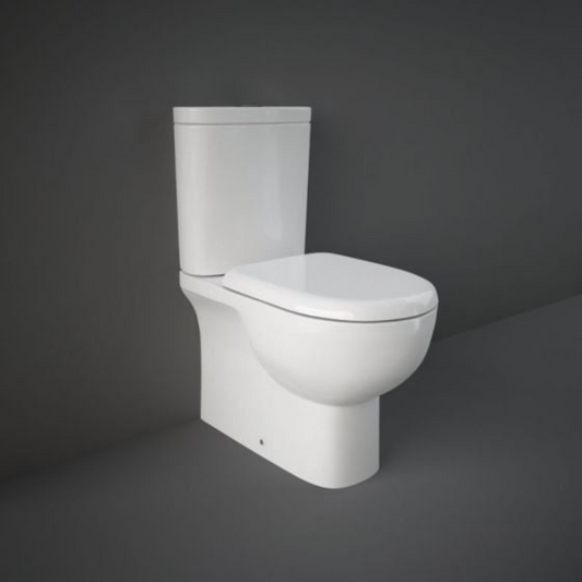 RAK Ceramics Tonique Close Coupled Fully Back to Wall WC Pan (1 size, White) - Brand New Bathrooms