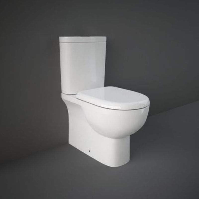 RAK Ceramics Tonique Close Coupled Fully Back to Wall WC Pan (1 size, White) - Brand New Bathrooms
