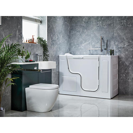 Mantaleda Tranquility "Special Plus" Walk-in Bathtub (3 sizes, 2 styles, White) - Brand New Bathrooms