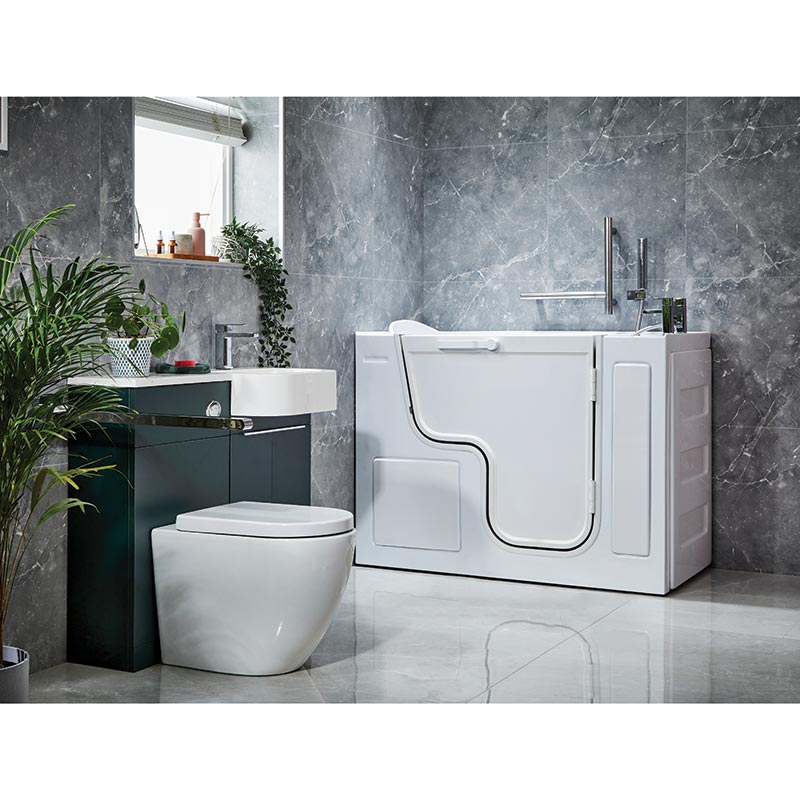 Mantaleda Tranquility "Special Plus" Walk-in Bathtub (3 sizes, 2 styles, White) - Brand New Bathrooms