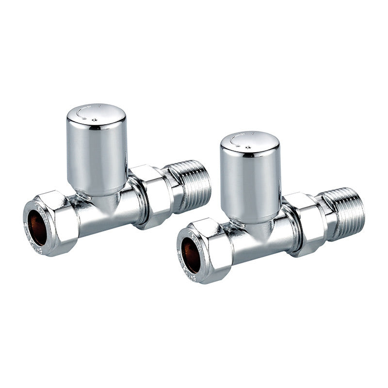 Scudo Towel Rail Valves Straight (Pair) (7 Colours) - Brand New Bathrooms
