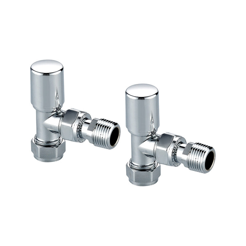 Scudo Towel Rail Valves Angled (Pair) (8 Variants) - Brand New Bathrooms
