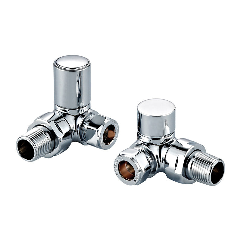 Scudo Radiator Valves  Corner (Pair) ( 2 Colours) - Brand New Bathrooms