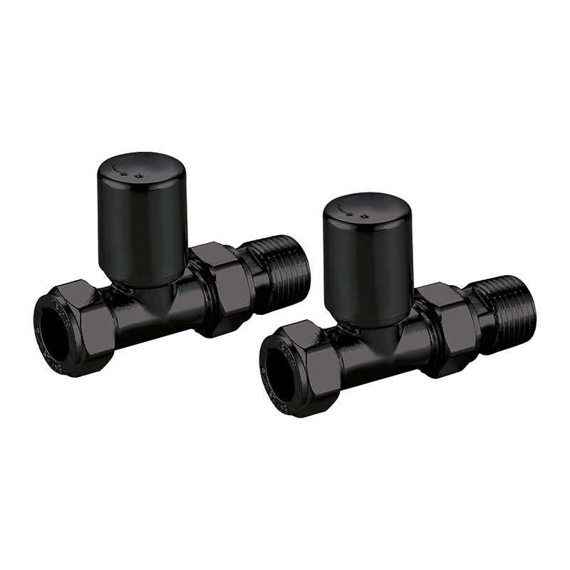 Scudo Towel Rail Valves Straight (Pair) (7 Colours) - Brand New Bathrooms