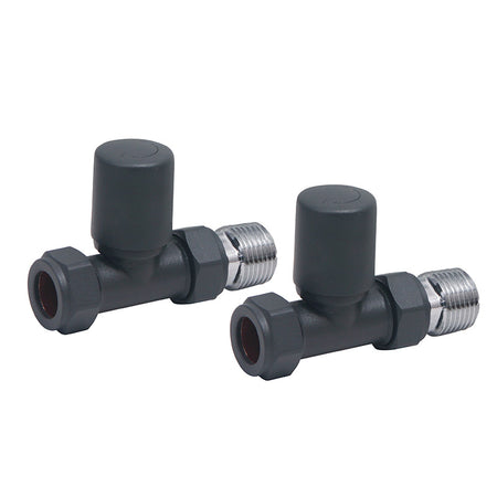Scudo Towel Rail Valves Straight (Pair) (7 Colours) - Brand New Bathrooms
