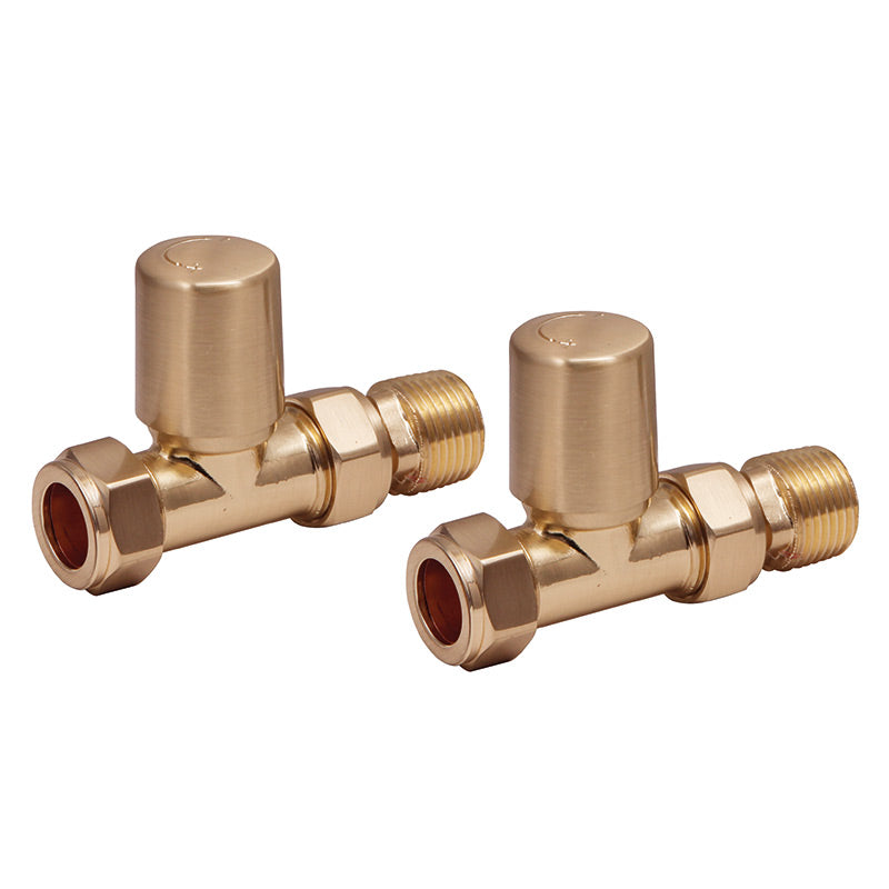 Scudo Towel Rail Valves Straight (Pair) (7 Colours) - Brand New Bathrooms