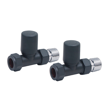 Scudo Towel Rail Valves Straight (Pair) (7 Colours) - Brand New Bathrooms