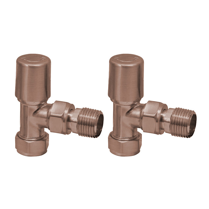 Scudo Towel Rail Valves Angled (Pair) (8 Variants) - Brand New Bathrooms