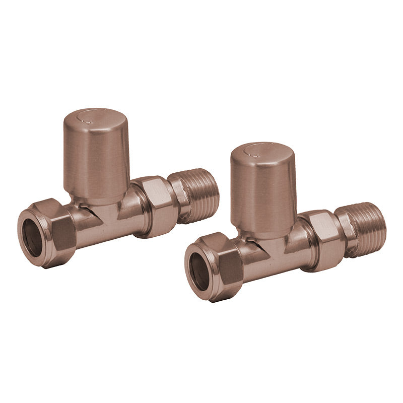 Scudo Towel Rail Valves Straight (Pair) (7 Colours) - Brand New Bathrooms