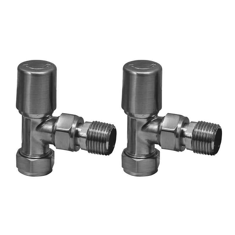 Scudo Towel Rail Valves Angled (Pair) (8 Variants) - Brand New Bathrooms