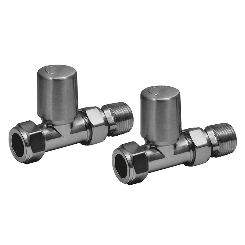 Scudo Towel Rail Valves Straight (Pair) (7 Colours) - Brand New Bathrooms