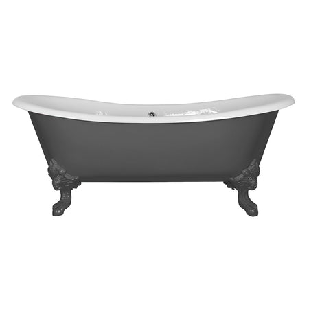 Hurlingham Tebb Double Ended Cast Iron Clawfoot Bathtub (1 size, any colour) - Brand New Bathrooms