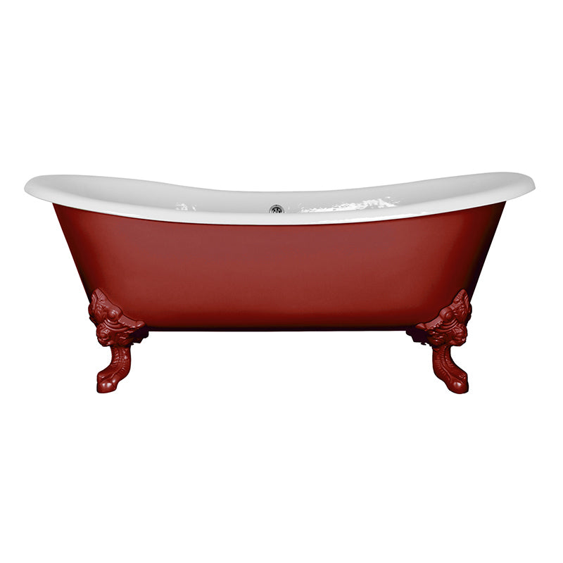 Hurlingham Tebb Double Ended Cast Iron Clawfoot Bathtub (1 size, any colour) - Brand New Bathrooms
