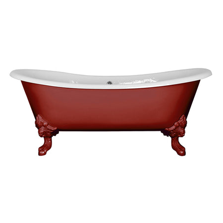 Hurlingham Tebb Double Ended Cast Iron Clawfoot Bathtub (1 size, any colour) - Brand New Bathrooms