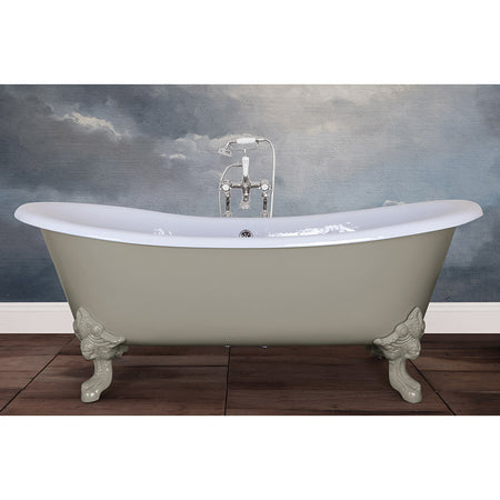 Hurlingham Tebb Double Ended Cast Iron Clawfoot Bathtub (1 size, any colour) - Brand New Bathrooms