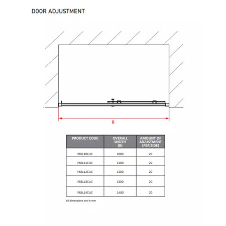 Coram Showers Premier 8 Sliding Shower Door (5 sizes, Chrome) - Brand New Bathrooms