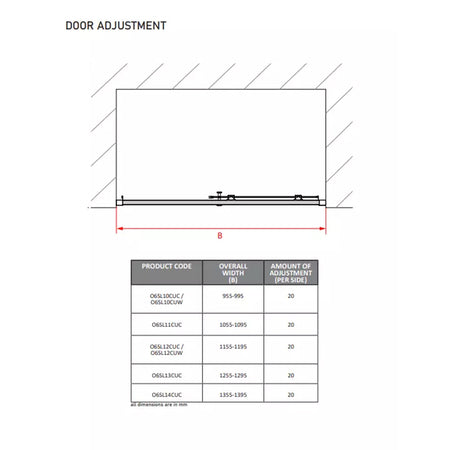 Coram Showers Optima 6 Sliding Shower Door (5 sizes, Chrome) - Brand New Bathrooms