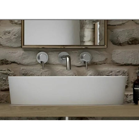 Royce Morgan Tigris Oval Stone Basin (1 size, White) - Brand New Bathrooms