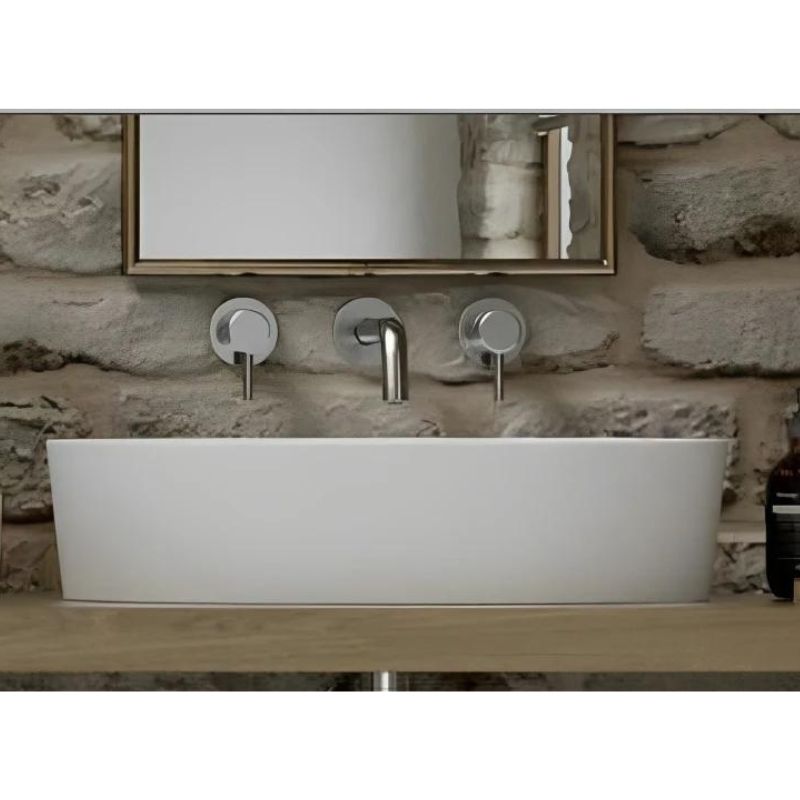 Royce Morgan Tigris Oval Stone Basin (1 size, White) - Brand New Bathrooms