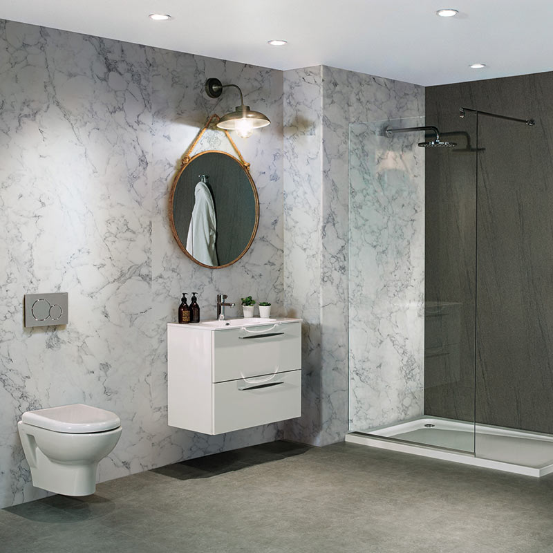 Bushboard Nuance Turin Marble Wall Panel-Brand New Bathrooms