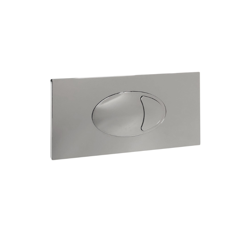 Scudo Large Chrome Dual Flush Plate -  Brand New Bathrooms