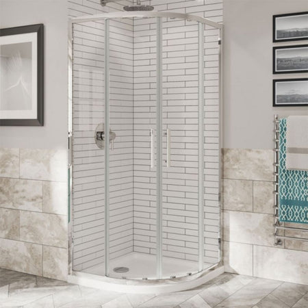 Coram Showers Optima 6 Quadrant Door Shower Enclosure (3 sizes, Chrome) - Brand New Bathrooms