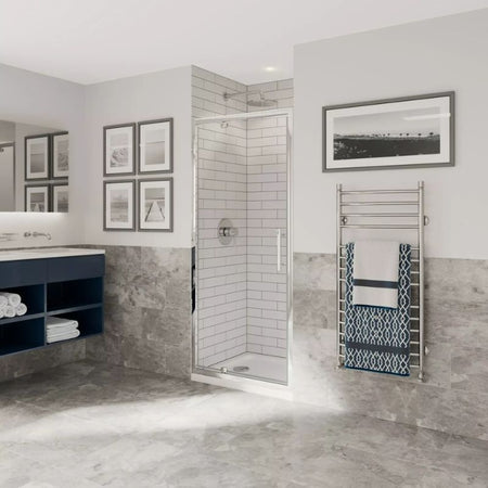 Coram Showers Optima 6 Pivot Shower Door (5 sizes, Chrome) - Brand New Bathrooms