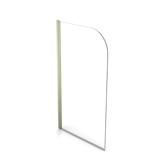 Scudo S6 Brushed Nickel Profile Radius Edge 6mm Glass Bath Screen (1 size) - Brand New Bathrooms