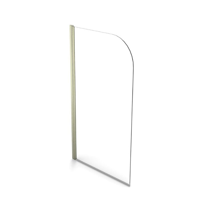 Scudo S6 Brushed Nickel Profile Radius Edge 6mm Glass Bath Screen (1 size) - Brand New Bathrooms
