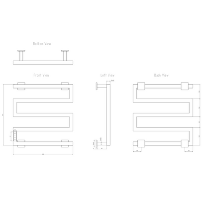 Reina Vispa Dry Electric Stainless Steel Towel Radiator (1 size, 4 colours) - Brand New Bathrooms