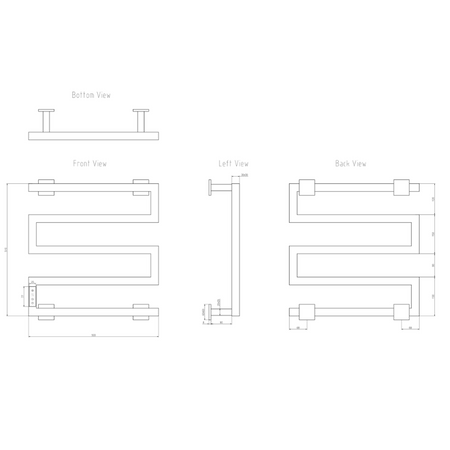 Reina Vispa Dry Electric Stainless Steel Towel Radiator (1 size, 4 colours) - Brand New Bathrooms