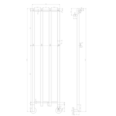 Reina Solara Dry Electric Stainless Steel Towel Radiator (1 size, 4 colours) - Brand New Bathrooms