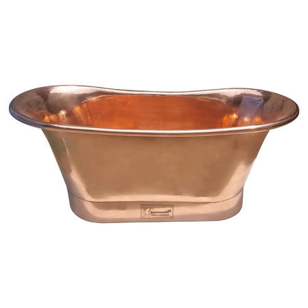 Coppersmith Creations Straight Base Full Copper Bathtub (2 sizes, Copper) - Brand New Bathrooms
