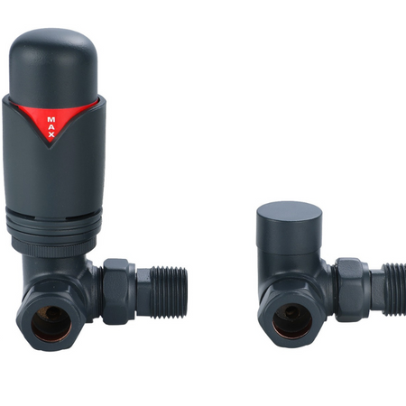 Senator Thermostatic Corner Radiator Valves (1 size, 3 colours) - Brand New Bathrooms