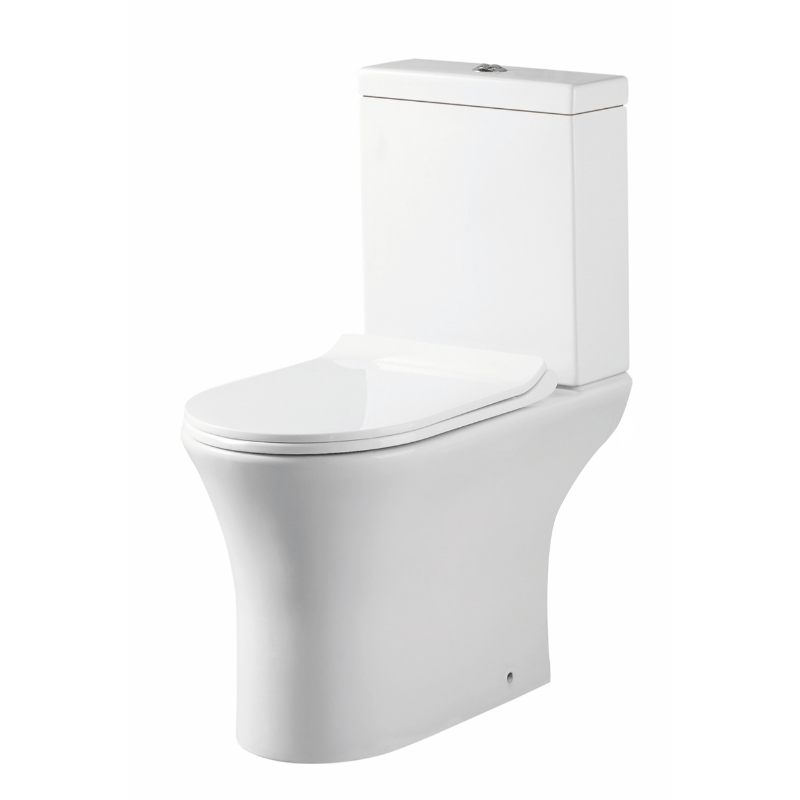 Scudo Deia Rimless Open Back Pan (White) - Brand New Bathrooms