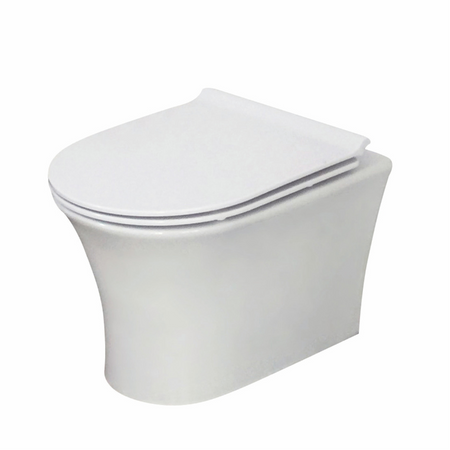 Scudo Deia Rimless Wall Hung Pan (White) - Brand New Bathrooms
