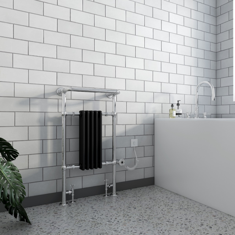 Senator Oxford Electric Towel Radiator Chrome Frame (1 size, 3 colours) - Brand New Bathrooms