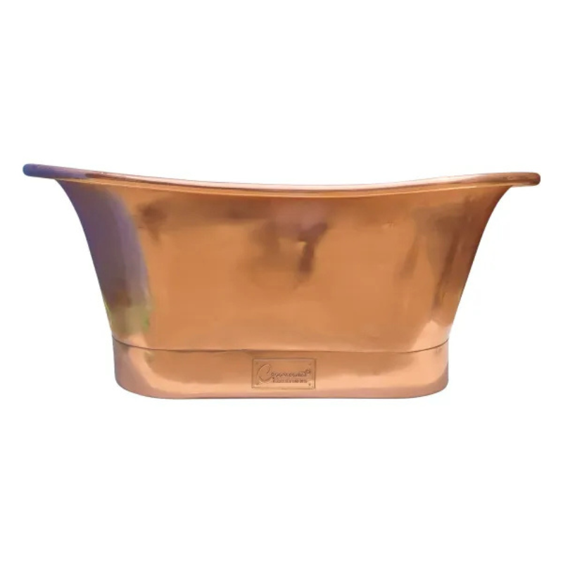 Coppersmith Creations Straight Base Full Copper Bathtub (2 sizes, Copper) - Brand New Bathrooms