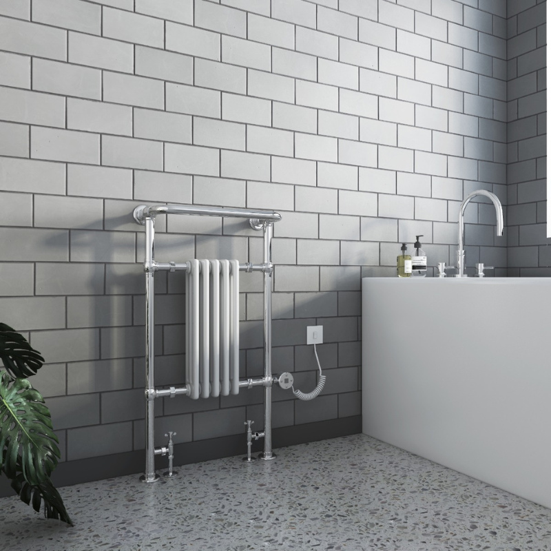 Senator Oxford Electric Towel Radiator Chrome Frame (1 size, 3 colours) - Brand New Bathrooms