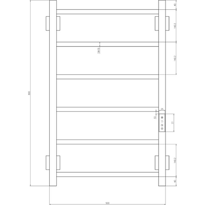 Reina Velino Dry Electric Stainless Steel Towel Radiator (2 sizes, 2 colours) - Brand New Bathrooms