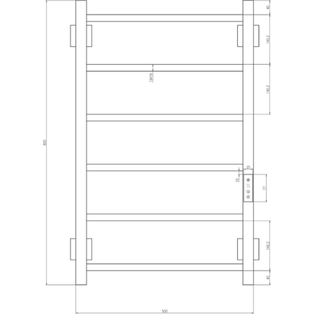 Reina Velino Dry Electric Stainless Steel Towel Radiator (2 sizes, 2 colours) - Brand New Bathrooms