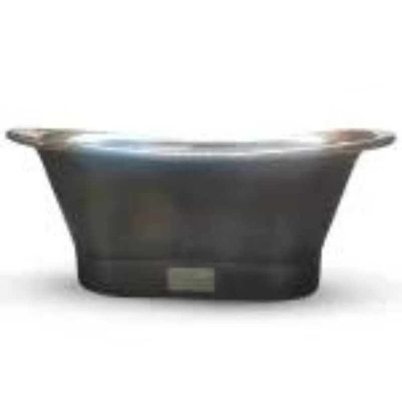 Coppersmith Creations Straight Base Copper Bathtub (1 size, Nickel Finish Interior & Patinated Lead Finish Exterior) - Brand New Bathrooms