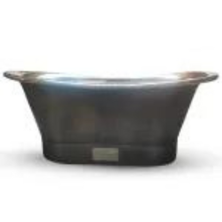 Coppersmith Creations Straight Base Copper Bathtub (1 size, Nickel Finish Interior & Patinated Lead Finish Exterior) - Brand New Bathrooms